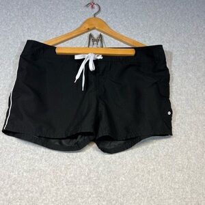 Sporti Swim Shorts Womens Large Black Pocket